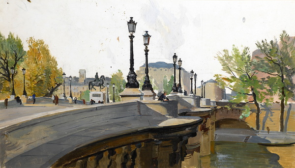Artist Charles Cundall: Pont Neuf, 1952