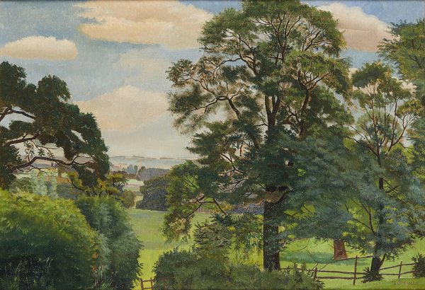 Gilbert-Spencer: Trees-at-Garsington,-mid-1920s