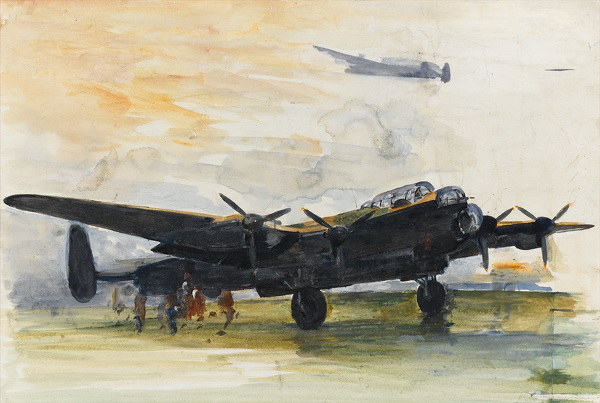Artist Charles Cundall (1890-1971): Lancaster MK. I, circa 1942