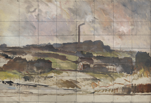 Artist Charles Cundall: Sketch for Prospect Mills