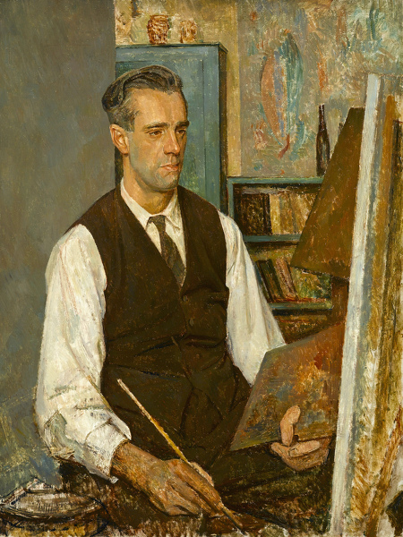 Artist Percy Horton: Portrait of an artist (possibly Stanley Badmin), c.1925