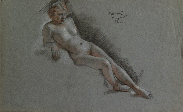 Percy-Horton: Reclining-Nude,-1915