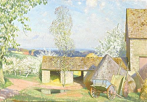 Artist Gerald Gardiner: Spring in the Cotswolds, 1945