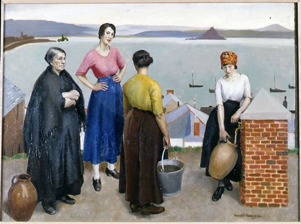 Artist Harold Harvey (1874-1941): Village Gossips