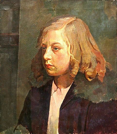 Artist Percy Horton (1897-1970): Portrait of a Young Girl - circa 1925