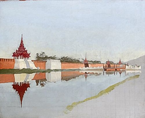 Artist Sir Gerald Festus Kelly: Mandalay Moat IX, circa 1908