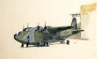 Artist Charles Cundall: Sunderland and Hangar, circa 1940