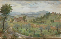 Artist Charles Cundall: Tuscan Landscape, 1930s
