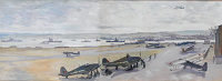 Artist Charles Cundall: Hatson Airfield, Orkney, circa 1941
